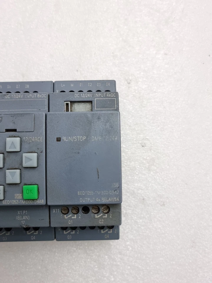 Siemens 6ED1052-1MD00-0BA8 Logo Plc With 6ED1055-1MB00-0BA2 Expansion Module